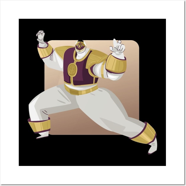 white power ranger Wall Art by Ninja banana